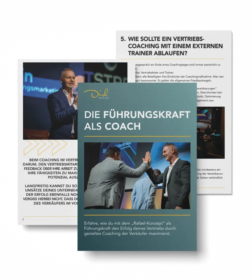 Flyer Mockup von Whitepaper 'Die Führungskraft als Coach'